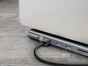 هاب آداپتور تایپ سی چند درگاهی 10 در 1 بیسوس BASEUS Type C Notebook Hub Adapter 10 in 1 Multiport  دارای سه درگاه یو اس بی 3