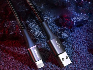 کابل شارژ  و انتقال داده لایتنینگ نیم متری بیسوس Baseus HALO Lightning Cable  0.5M