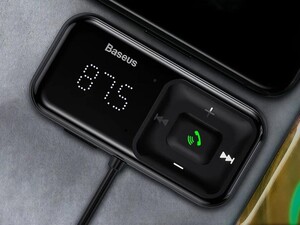 شارژر فندکی با قابلیت پخش موسیقی و تماس  بیسوس Baseus T typed S-16 wireless MP3 car charger