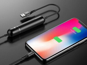 پاور بانک با کابل شارژ لایتنینگ بیسوس Baseus Energy 2in1 Power Bank Cable