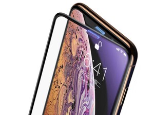 محافظ صفحه نمایش شیشه ای و محافظ اسپیکر دوتایی بیسوس آیفون Baseus Full Glass Screen iPhone XS Max