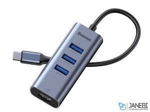 هاب آداپتور تایپ سی و شبکه بیسوس Baseus CAHUB-M0G HUB Adapter