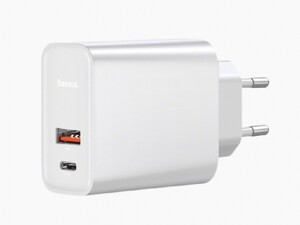 آداپتور فست شارژ 30 وات بیسوس Baseus BS-EU905 USB-C/USB-A Quick Travel Charger