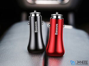 شارژر فندکی دو پورت سریع بیسوس Baseus Gentry Dual Quick Car Charger