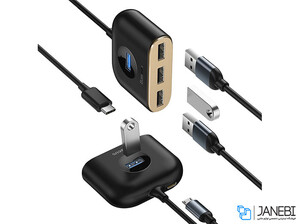 هاب آداپتور تایپ سی بیسوس Baseus Square round 4 in 1 USB HUB Adapter