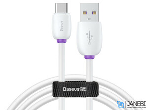 کابل شارژ تایپ سی هواوی بیسوس Baseus Purple Ring HW Flash Charge Type-C Cable 1m