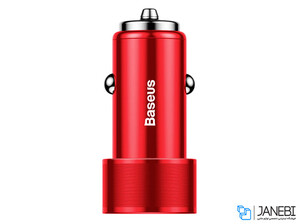 شارژر فندکی دو پورت سریع بیسوس Baseus Small Screw Dual USB Quick Car Charger