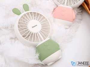 پنکه قابل شارژ دستی و رومیزی بیسوس Baseus Exquisite Rabbit Fan