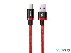 کابل تایپ سی سریع بیسوس Baseus Purple Gold Red Flash Type-C Cable 2m