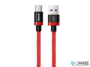 کابل تایپ سی سریع بیسوس Baseus Purple Gold Red Flash Type-C Cable 1m