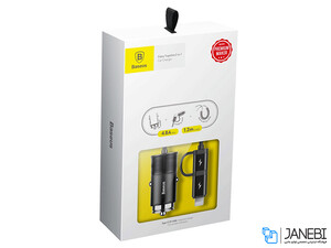 شارژر فندکی با کابل لایتنینگ و تایپ سی بیسوس Baseus Enjoy Together 2in1 Car Charger