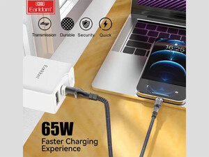 خرید کابل شارژ تایپ سی ارلدام 65W Earldom EC-150 PD Charging Cable