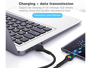 فروش کابل شارژ سریع تایپ سی  ارلدام EARLDOM EC-135C 3A Fast Charging Cable With LED