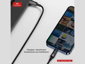 خرید کابل شارژ تایپ سی به لایتنینگ ارلدام 20W Lightning Earldom EC-161Self-Disconnecting Charging Cable