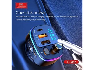 شارژر فندکی با قابلیت پخش موسیقی و تماس ارلدام Earldom Bluetooth Car Charger ET-M62