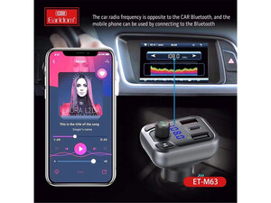 شارژر فندکی با قابلیت پخش موسیقی و تماس ارلدام Earldom Bluetooth Car Charger ET-M63