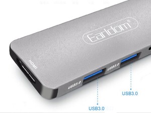 هاب آداپتور تایپ سی چند کاره ارلدام Earldom ET-C4 USB-C Multi Function Adapter