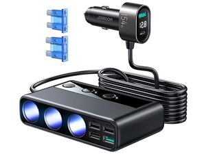 خرید شارژر فندکی سوپرفست شارژ خودرو 154 وات جویروم JOYROOM JR-CL06 Car Cigarette Lighter Charger