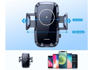 شارژر وایرلس و پایه نگهدارنده موبایل داخل خودرو جویروم Joyroom Wireless car charger holder (dashboard version) JR-ZS241