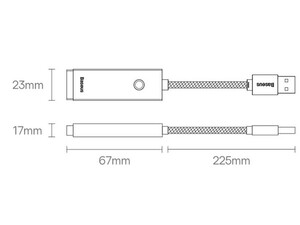 کابل تبدیل یو اس بی به پورت شبکه RJ45 LAN بیسوس Baseus Lite Series External Network Adapter RJ45 to USB WKQX000101 1000Mbps