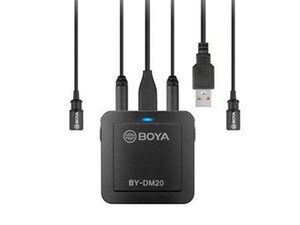 میکروفن یقه‌ای بویا BOYA BY-DM20 2-Person Recording Kit with Lavalier