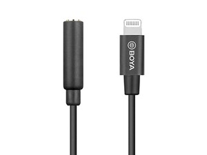 کابل تبدیل بویا BOYA BY-K3 3.5mm TRS Male to Lightning Adapter Cable