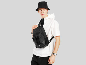 کوله تک بند ضد آب یو اس بی دار بنج Bange BG-77120 Men Waterproof Crossbody Chest Bag with USB