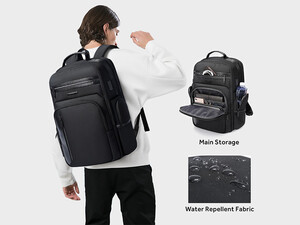 کوبه پشتی چرمی ضد آب یو اس بی دار بنج Bange BG-2602 Men Impaled Leather Waterproof Backpack with USB Port