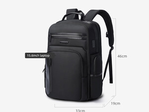 کوبه پشتی چرمی ضد آب یو اس بی دار بنج Bange BG-2602 Men Impaled Leather Waterproof Backpack with USB Port