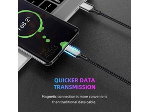 کابل شارژ سریع سه سر مگنتی راک Rock G13 3In1 Magnetic Fast Charging Data Cable 2m