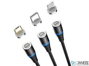 کابل شارژ سه سر آهنربایی راک Rock G1 Magnetic Cable 1m