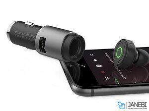 شارژر فندکی و هدست بلوتوث راک Rock Hammer Car Charger & Bluetooth Earphone