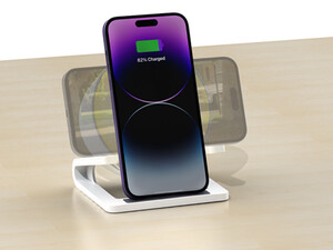 شارژر بی سیم 15 واتی و اسپیکر بلوتوثی رومیزی 4کاره رسی RECCI RSK-W28 15W Wireless Charger with Speaker