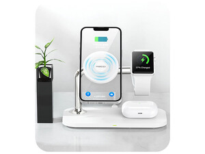 قیمت شارژر بی سیم رومیزی 15 وات رسی Recci 3 in 1 Magnetic Wireless Charger RCW-20