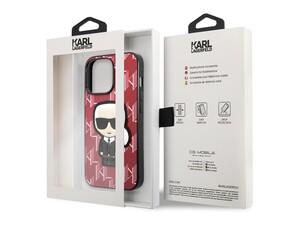 قاب چرمی آیفون 13 پرو مکس طرح کارل برجسته CG Mobile iphone 13 Pro Max Karl Lagerfeld Leather Case