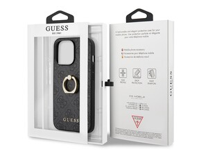 قاب چرمی حلقه دار آیفون 13 پرو مکس CG Mobile iphone 13 Pro Max Guess Finger Ring Leather Case