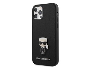 قاب چرمی آیفون 12 و 12 پرو طرح کارل برجسته CG Mobile iphone 12/12 Pro Karl Lagerfeld Leather Case