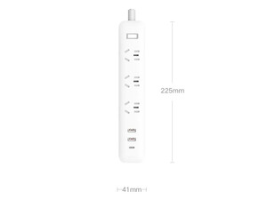 بهترین چند راهی 3سوکت  و 2 یو اس بی و 1 تایپ سی شیائومی  Xiaomi XMCXB05QMN Power Strip 1Type C 2USB 3 Power Socket