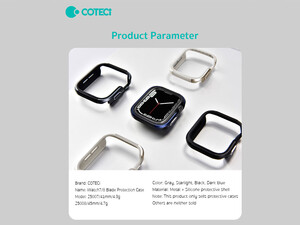 محافظ صفحه نمایش اپل واچ سری 7 کوتتسی Coteetci iWatch 7 protection case 25008-BK