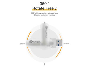 خرید فلش مموری 128 گیگابایت یو اس بی 3.0 کوتتسی Coteetci USB 3.0 rotating flash disk CS8832-128G