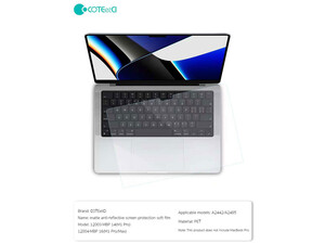 قیمت محافظ صفحه نمایش ضد انعکاس نور مات مک بوک ایر 13 اینچ 2022 کوتتسی Coteetci screen protection film Macbook Air 13" 12013