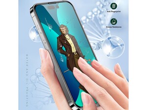 محافظ صفحه نمایش شیشه ای آیفون 14 پرو گرین Green iPhone 14 Pro 3D Curved Pro Glass