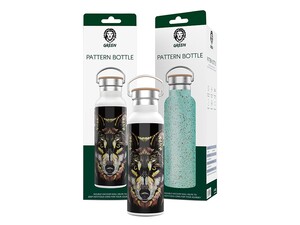 فلاسک 600 میلی لیتر گرین Green Pattetn Bottle Flask 600ml