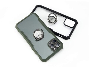 Green Lion Stylishly Tough Shockproof Case with Ring,Shock-Absorption Back Cover Compatible for iPhone 12 / 12 Pro