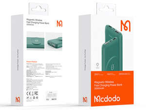 پاوربانک فست‌شارژ مگ‌سیف و هولدردار مک دودو به‌همراه کابل Mcdodo MC-864 20000mAh MagSafe Wireless Power Bank