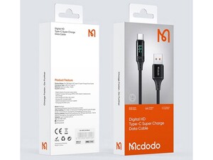 مشخصات کابل مک دودو MCDODO CA-1080 Type-C Digital Display Fast Charging Data Cable