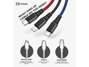 کابل تبدیل USB به USB-C مک دودو مدل Mcdodo  LIGHTNING IPHONE GAMING charging cable 1.8m CA-5951