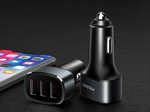 خرید شارژر فندکی 3 پورت با قابلیت شارژ سریع مک دودو MCDOOD 3 Port QC 3.0 4.8A Car Charger CC-657