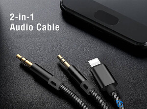 کابل صدا mcdodo 2 in 1 audio cable