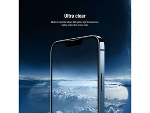 محافظ صفحه نمایش شیشه ای و محافظ لنز نیلکین آیفون 13 پرومکس Nillkin Apple iPhone 13 Pro Max 2-in-1 HD full screen tempered glass